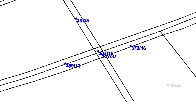 Parcela st. 337/16 v KÚ Domašín u Dobrušky, Katastrální mapa
