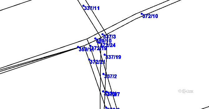 Parcela st. 337/19 v KÚ Domašín u Dobrušky, Katastrální mapa
