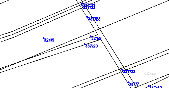 Parcela st. 337/20 v KÚ Domašín u Dobrušky, Katastrální mapa