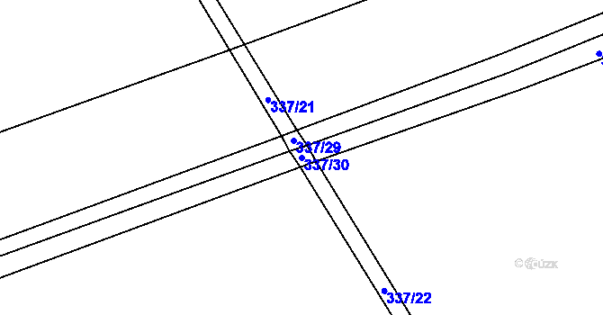 Parcela st. 337/30 v KÚ Domašín u Dobrušky, Katastrální mapa