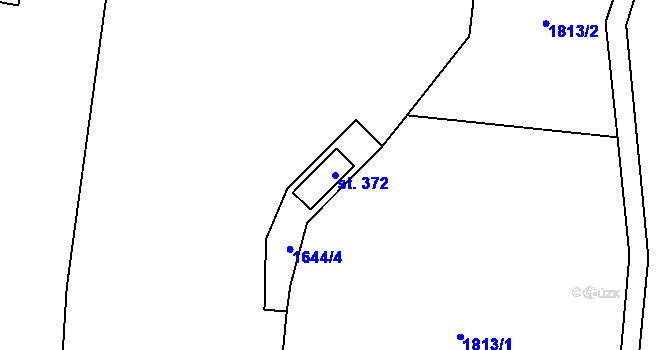 Parcela st. 372 v KÚ Domašov nad Bystřicí, Katastrální mapa