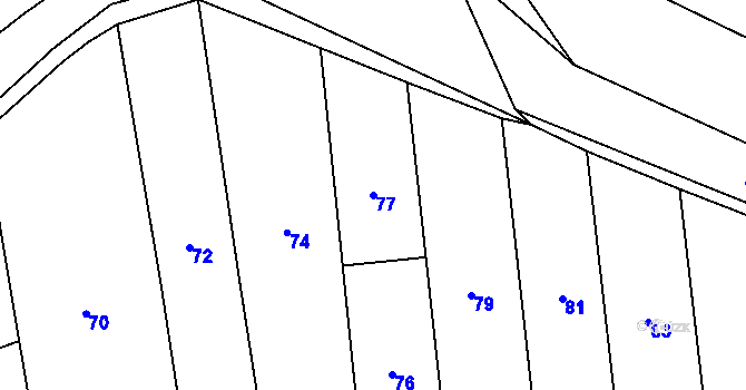 Parcela st. 77 v KÚ Čechy, Katastrální mapa