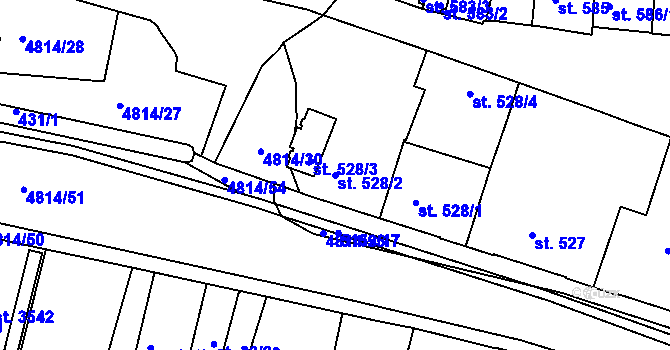 Parcela st. 528/2 v KÚ Domažlice, Katastrální mapa