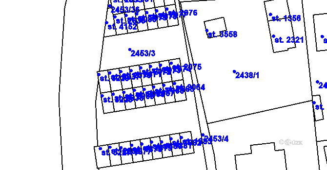 Parcela st. 2065 v KÚ Domažlice, Katastrální mapa