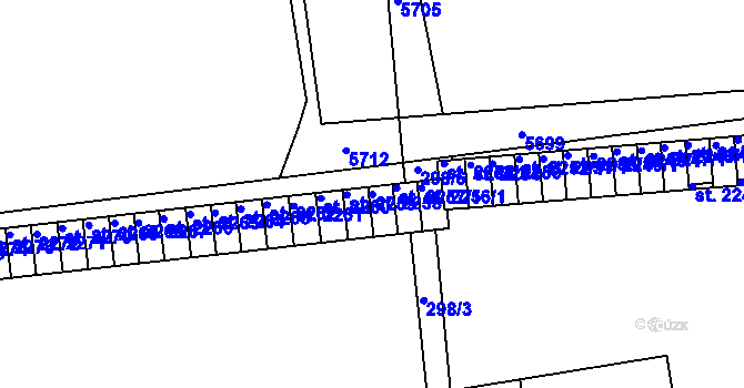 Parcela st. 2258 v KÚ Domažlice, Katastrální mapa