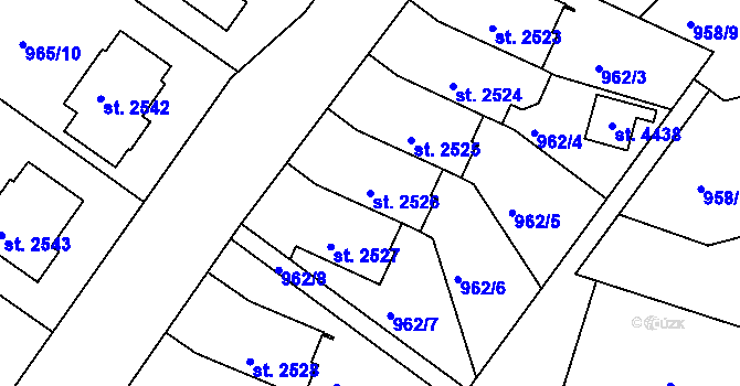 Parcela st. 2526 v KÚ Domažlice, Katastrální mapa