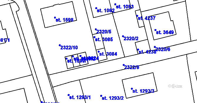Parcela st. 3084 v KÚ Domažlice, Katastrální mapa