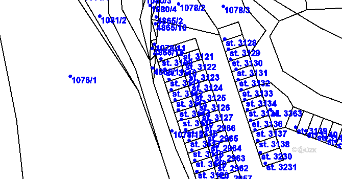Parcela st. 3112 v KÚ Domažlice, Katastrální mapa