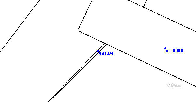 Parcela st. 4273/4 v KÚ Domažlice, Katastrální mapa