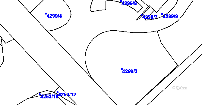 Parcela st. 4299/6 v KÚ Domažlice, Katastrální mapa