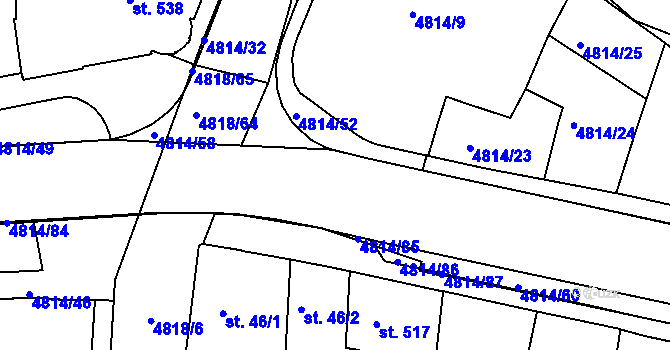 Parcela st. 4814/6 v KÚ Domažlice, Katastrální mapa