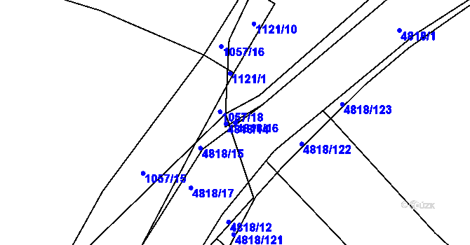 Parcela st. 4818/16 v KÚ Domažlice, Katastrální mapa