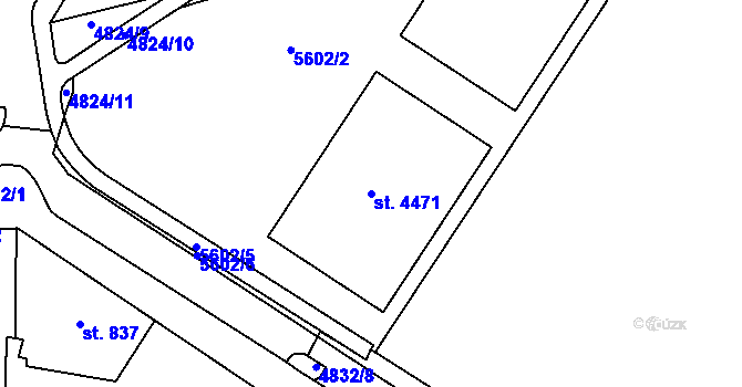 Parcela st. 4471 v KÚ Domažlice, Katastrální mapa
