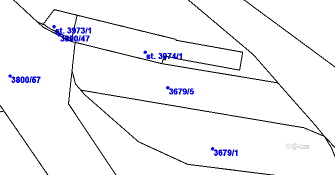 Parcela st. 3679/5 v KÚ Domažlice, Katastrální mapa