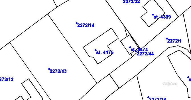 Parcela st. 4175 v KÚ Domažlice, Katastrální mapa