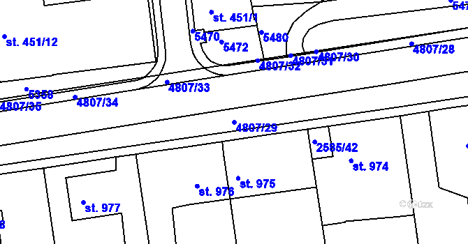 Parcela st. 4807/29 v KÚ Domažlice, Katastrální mapa