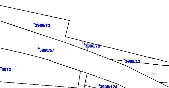 Parcela st. 3900/75 v KÚ Domažlice, Katastrální mapa