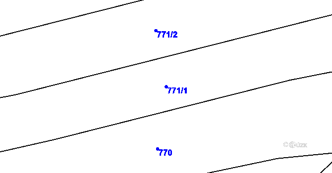 Parcela st. 771/1 v KÚ Domažlice, Katastrální mapa