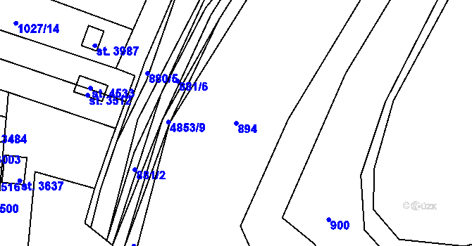 Parcela st. 894 v KÚ Domažlice, Katastrální mapa
