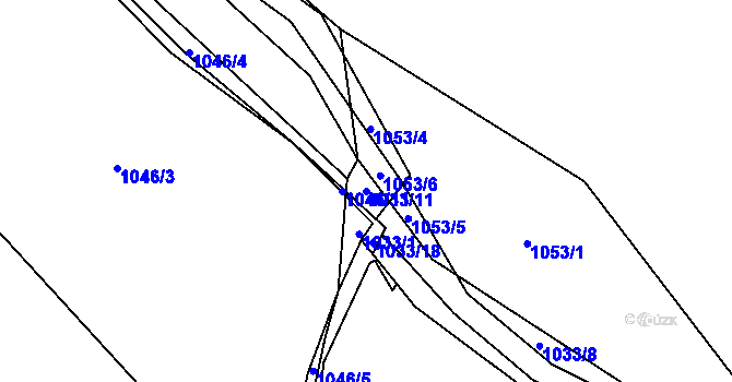 Parcela st. 1033/11 v KÚ Domažlice, Katastrální mapa