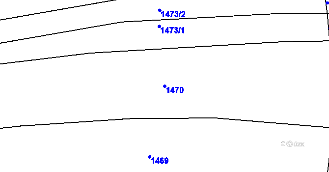 Parcela st. 1470 v KÚ Domažlice, Katastrální mapa