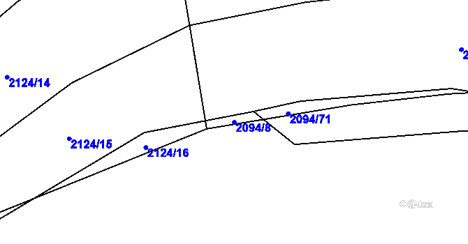 Parcela st. 2094/8 v KÚ Domažlice, Katastrální mapa