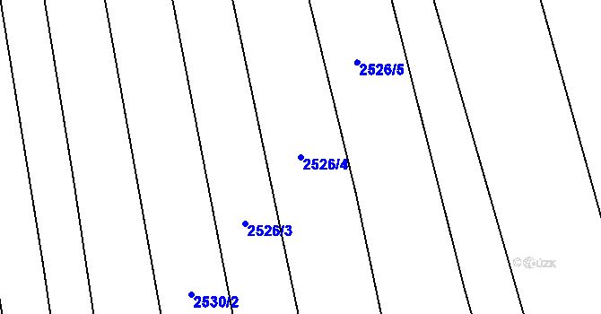 Parcela st. 2526/4 v KÚ Domažlice, Katastrální mapa