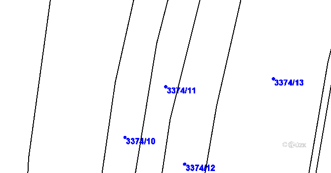 Parcela st. 3374/11 v KÚ Domažlice, Katastrální mapa
