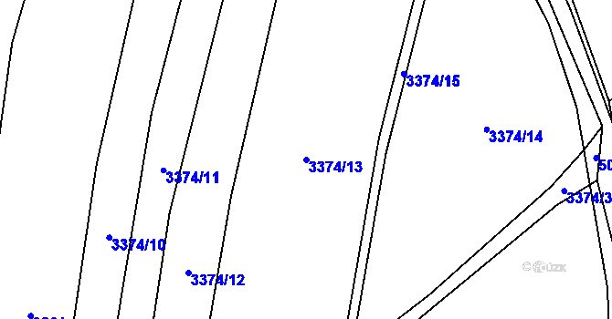 Parcela st. 3374/13 v KÚ Domažlice, Katastrální mapa
