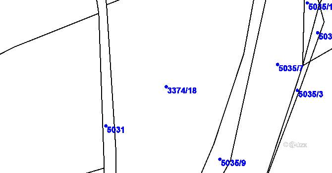 Parcela st. 3374/18 v KÚ Domažlice, Katastrální mapa