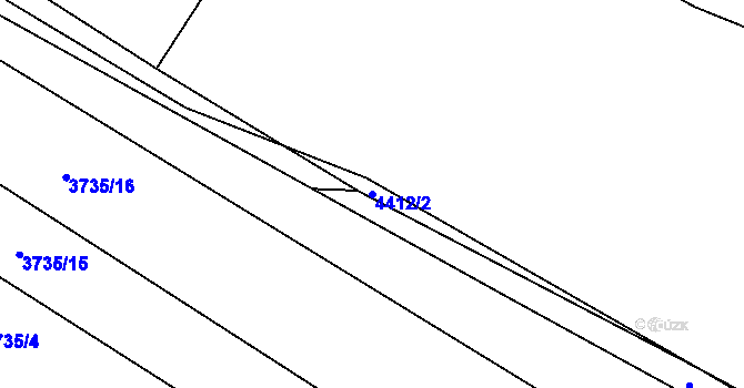 Parcela st. 4412/2 v KÚ Domažlice, Katastrální mapa
