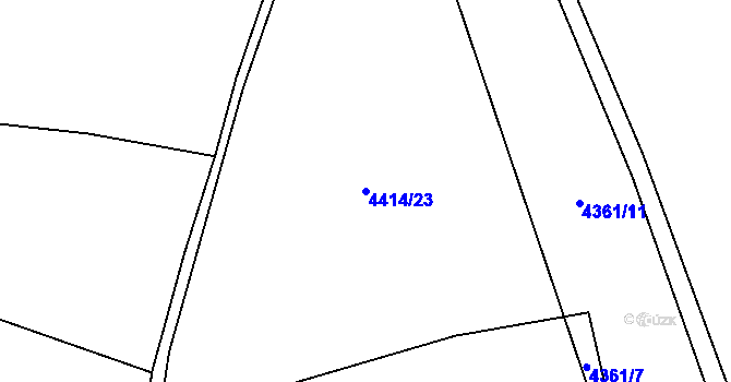 Parcela st. 4414/23 v KÚ Domažlice, Katastrální mapa