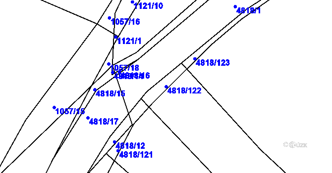 Parcela st. 4818/122 v KÚ Domažlice, Katastrální mapa