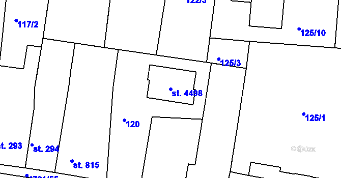 Parcela st. 4498 v KÚ Domažlice, Katastrální mapa