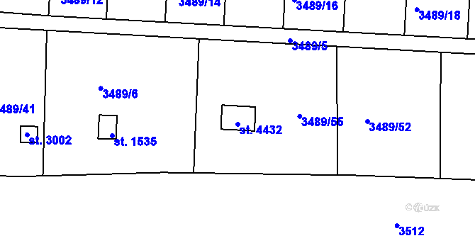 Parcela st. 4432 v KÚ Domažlice, Katastrální mapa