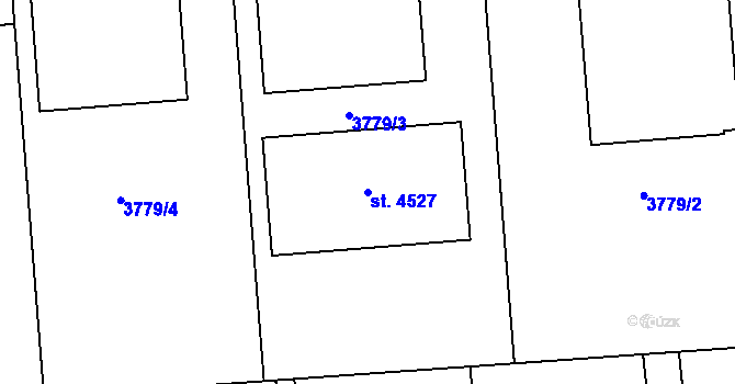 Parcela st. 4527 v KÚ Domažlice, Katastrální mapa