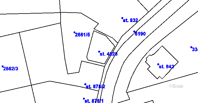 Parcela st. 4528 v KÚ Domažlice, Katastrální mapa