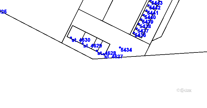 Parcela st. 4627 v KÚ Domažlice, Katastrální mapa
