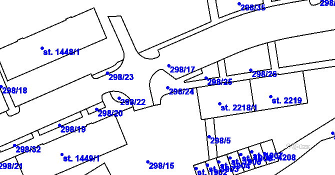 Parcela st. 298/24 v KÚ Domažlice, Katastrální mapa