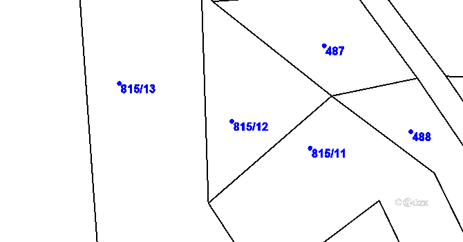 Parcela st. 815/12 v KÚ Domoradovice, Katastrální mapa