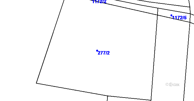 Parcela st. 277/2 v KÚ Domoraz, Katastrální mapa