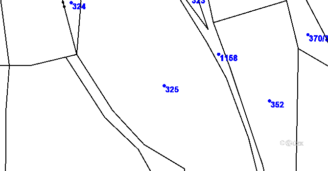 Parcela st. 325 v KÚ Domoraz, Katastrální mapa