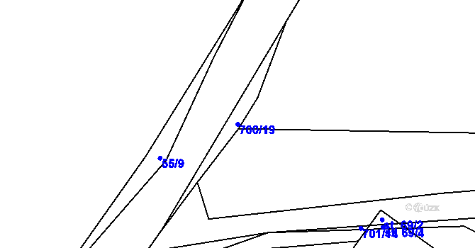 Parcela st. 700/19 v KÚ Domoraz, Katastrální mapa