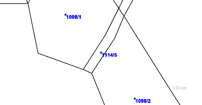 Parcela st. 1114/5 v KÚ Domoraz, Katastrální mapa