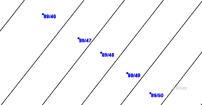Parcela st. 89/48 v KÚ Domoslavice, Katastrální mapa