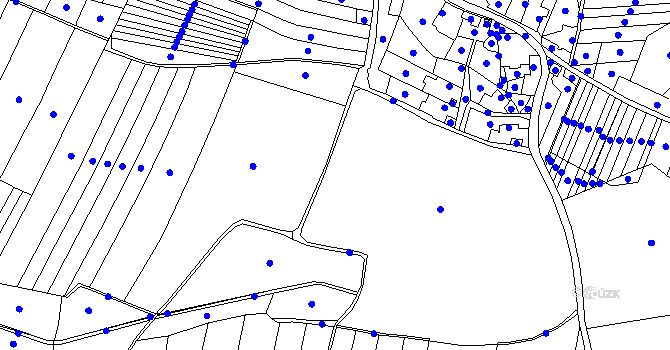 Parcela st. 200 v KÚ Sylvárův Újezd, Katastrální mapa
