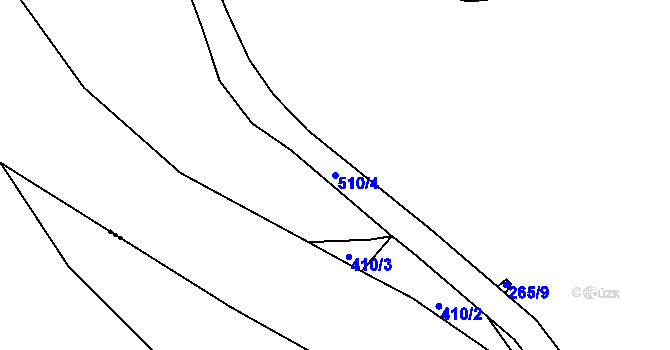 Parcela st. 510/4 v KÚ Doubí u Karlových Var, Katastrální mapa