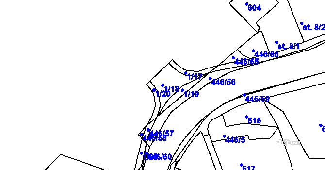 Parcela st. 1/18 v KÚ Doubí u Karlových Var, Katastrální mapa
