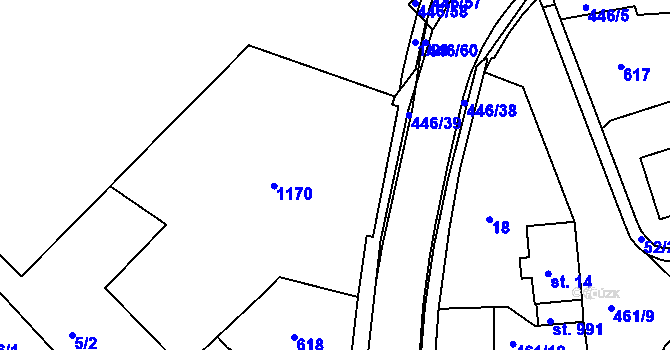 Parcela st. 58/2 v KÚ Doubí u Karlových Var, Katastrální mapa