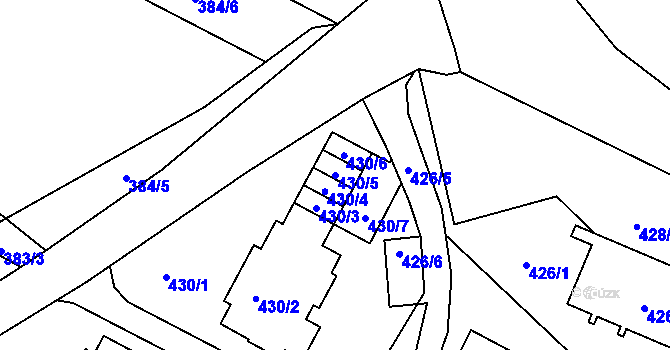 Parcela st. 430/5 v KÚ Doubí u Liberce, Katastrální mapa